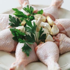 chicken legs with garlic